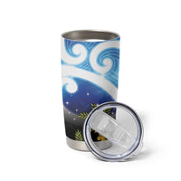 Kekeru New Zealand Matariki Tumbler Cup Kukupa Kowhai Maori New Year Blue Version LT14 - Polynesian Pride
