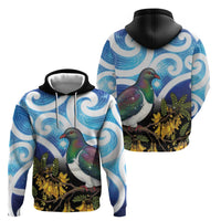 Kekeru New Zealand Matariki Zip Hoodie Kukupa Kowhai Maori New Year Blue Version LT14 - Polynesian Pride