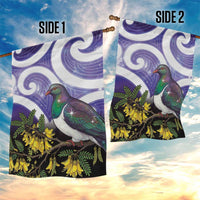 Kekeru New Zealand Matariki Garden Flag Kukupa Kowhai Maori New Year Purple Version LT14 - Polynesian Pride