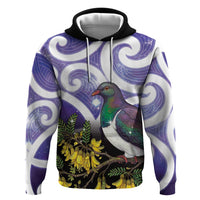 Kekeru New Zealand Matariki Hoodie Kukupa Kowhai Maori New Year Purple Version LT14 Pullover Hoodie Purple - Polynesian Pride