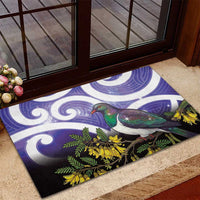 Kekeru New Zealand Matariki Rubber Doormat Kukupa Kowhai Maori New Year Purple Version LT14 - Polynesian Pride