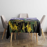 Kekeru New Zealand Matariki Tablecloth Kukupa Kowhai Maori New Year Purple Version LT14 - Polynesian Pride