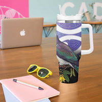 Kekeru New Zealand Matariki Tumbler With Handle Kukupa Kowhai Maori New Year Purple Version LT14 - Polynesian Pride