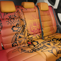 French Polynesia Manta Ray Tattoo Back Car Seat Cover Tahiti Hahalua Tiare Maori Gradient Style