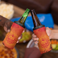 French Polynesia Manta Ray Tattoo 4 in 1 Can Cooler Tumbler Tahiti Hahalua Tiare Maori Gradient Style LT14 - Polynesian Pride