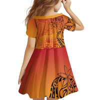 French Polynesia Manta Ray Tattoo Family Matching Summer Maxi Dress and Hawaiian Shirt Tahiti Hahalua Tiare Maori Gradient Style LT14 - Polynesian Pride