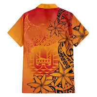 French Polynesia Manta Ray Tattoo Hawaiian Shirt Tahiti Hahalua Tiare Maori Gradient Style