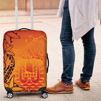 French Polynesia Manta Ray Tattoo Luggage Cover Tahiti Hahalua Tiare Maori Gradient Style