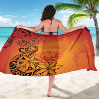 French Polynesia Manta Ray Tattoo Sarong Tahiti Hahalua Tiare Maori Gradient Style