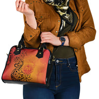 French Polynesia Manta Ray Tattoo Shoulder Handbag Tahiti Hahalua Tiare Maori Gradient Style