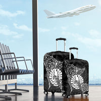 French Polynesia Manta Ray Tattoo Luggage Cover Tahiti Hahalua Turtle Shark Black Color LT14 - Polynesian Pride