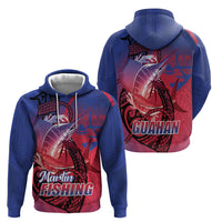 Guam Blue Marlin Fishing Hoodie Guahan Fish Hook Tattoo