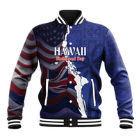 Personalized Hawaii Statehood Day Baseball Jacket 66th Anniversary - Polynesian Pride