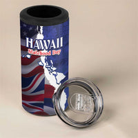 Personalized Hawaii Statehood Day 4 in 1 Can Cooler Tumbler 66th Anniversary - Polynesian Pride