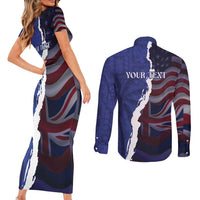 Personalized Hawaii Statehood Day Couples Matching Short Sleeve Bodycon Dress and Long Sleeve Button Shirt 66th Anniversary - Polynesian Pride