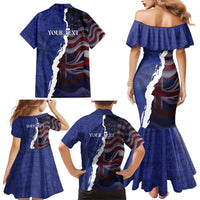 Personalized Hawaii Statehood Day Family Matching Mermaid Dress and Hawaiian Shirt 66th Anniversary - Polynesian Pride