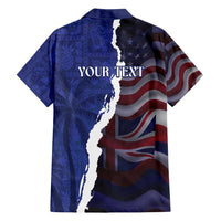 Personalized Hawaii Statehood Day Family Matching Off Shoulder Short Dress and Hawaiian Shirt 66th Anniversary - Polynesian Pride