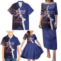 Personalized Hawaii Statehood Day Family Matching Puletasi and Hawaiian Shirt 66th Anniversary - Polynesian Pride