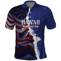 Personalized Hawaii Statehood Day Polo Shirt 66th Anniversary - Polynesian Pride