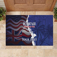 Personalized Hawaii Statehood Day Rubber Doormat 66th Anniversary - Polynesian Pride