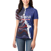 Personalized Hawaii Statehood Day Women Polo Shirt 66th Anniversary - Polynesian Pride