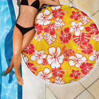 Yellow Hawaii Hibiscus Beach Blanket Tropical Flowers Seamless Pattern LT14 - Polynesian Pride
