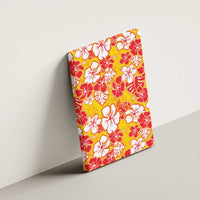 Yellow Hawaii Hibiscus Canvas Wall Art Tropical Flowers Seamless Pattern LT14 - Polynesian Pride