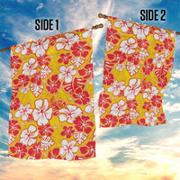 Yellow Hawaii Hibiscus Garden Flag Tropical Flowers Seamless Pattern - Polynesian Pride