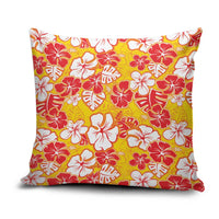 Yellow Hawaii Hibiscus Pillow Cover Tropical Flowers Seamless Pattern LT14 Yellow - Polynesian Pride