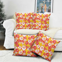 Yellow Hawaii Hibiscus Pillow Cover Tropical Flowers Seamless Pattern LT14 - Polynesian Pride