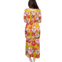 Yellow Hawaii Hibiscus Puletasi Tropical Flowers Seamless Pattern LT14 - Polynesian Pride