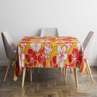 Yellow Hawaii Hibiscus Tablecloth Tropical Flowers Seamless Pattern - Polynesian Pride