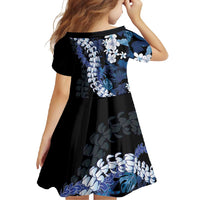 Polu Aloha Hawaii Lei Family Matching Long Sleeve Bodycon Dress and Hawaiian Shirt Tropical Flowers Elegant Vibe - Polynesian Pride