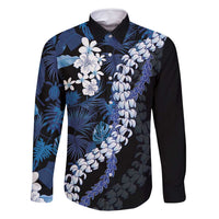 Polu Aloha Hawaii Lei Family Matching Off Shoulder Short Dress and Hawaiian Shirt Tropical Flowers Elegant Vibe - Polynesian Pride