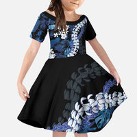 Polu Aloha Hawaii Lei Family Matching Short Sleeve Bodycon Dress and Hawaiian Shirt Tropical Flowers Elegant Vibe - Polynesian Pride