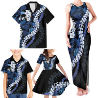 Polu Aloha Hawaii Lei Family Matching Tank Maxi Dress and Hawaiian Shirt Tropical Flowers Elegant Vibe - Polynesian Pride