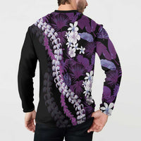 Poni Aloha Hawaii Lei Button Sweatshirt Tropical Flowers Elegant Vibe - Polynesian Pride