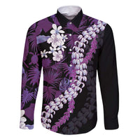 Poni Aloha Hawaii Lei Family Matching Mermaid Dress and Hawaiian Shirt Tropical Flowers Elegant Vibe - Polynesian Pride