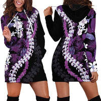 Poni Aloha Hawaii Lei Hoodie Dress Tropical Flowers Elegant Vibe - Polynesian Pride