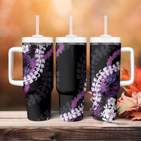 Poni Aloha Hawaii Lei Tumbler With Handle Tropical Flowers Elegant Vibe - Polynesian Pride