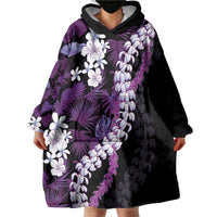 Poni Aloha Hawaii Lei Wearable Blanket Hoodie Tropical Flowers Elegant Vibe - Polynesian Pride