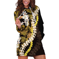 Kula Aloha Hawaii Lei Hoodie Dress Tropical Flowers Elegant Vibe - Polynesian Pride
