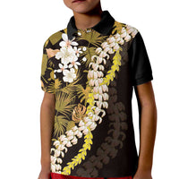 Kula Aloha Hawaii Lei Kid Polo Shirt Tropical Flowers Elegant Vibe - Polynesian Pride