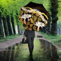 Kula Aloha Hawaii Lei Umbrella Tropical Flowers Elegant Vibe - Polynesian Pride