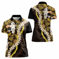 Kula Aloha Hawaii Lei Women Polo Shirt Tropical Flowers Elegant Vibe - Polynesian Pride