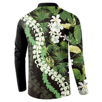 Omaomao Aloha Hawaii Lei Button Sweatshirt Tropical Flowers Elegant Vibe - Polynesian Pride