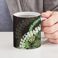 Omaomao Aloha Hawaii Lei Ceramic Mug Tropical Flowers Elegant Vibe - Polynesian Pride