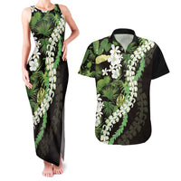 Omaomao Aloha Hawaii Lei Couples Matching Tank Maxi Dress and Hawaiian Shirt Tropical Flowers Elegant Vibe - Polynesian Pride