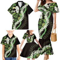 Omaomao Aloha Hawaii Lei Family Matching Mermaid Dress and Hawaiian Shirt Tropical Flowers Elegant Vibe - Polynesian Pride