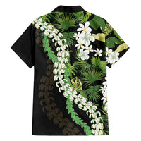 Omaomao Aloha Hawaii Lei Family Matching Off The Shoulder Long Sleeve Dress and Hawaiian Shirt Tropical Flowers Elegant Vibe - Polynesian Pride